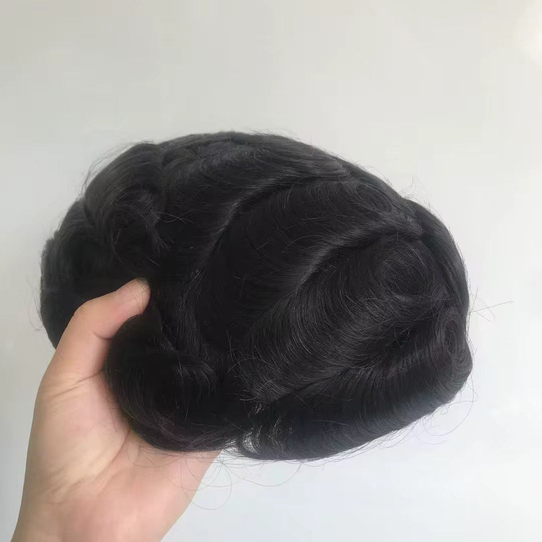 Royal Feines Mono, PU Umrandung und doppelter Lace Front – Komfortables Haarsystem für Männern und